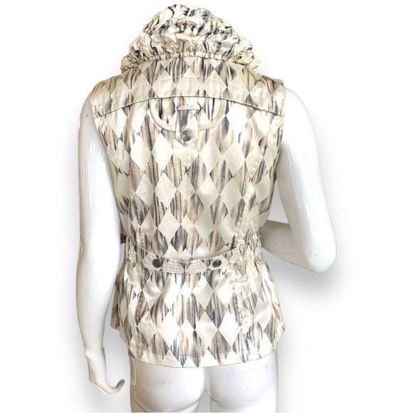 ETHYL GOLD/BLACK/WHITE ZIPPERED VEST. WOMEN’S SIZE SMALL/MEDIUM - Picture 2 of 12